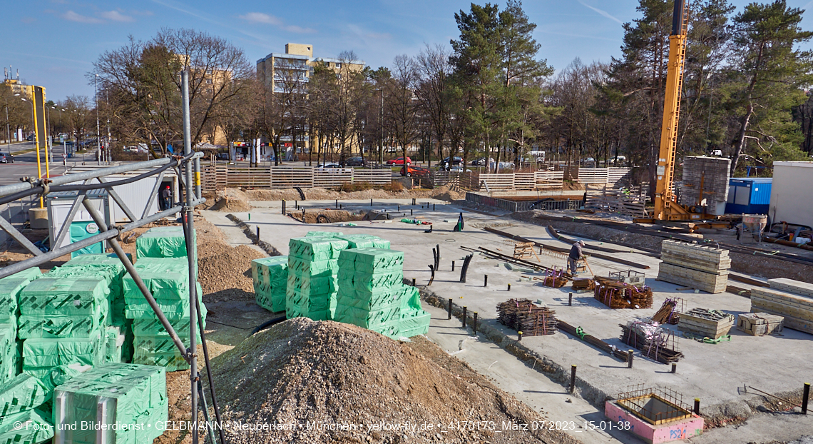 07.03.2023 - Baustelle an der Quiddestraße Haus für Kinder in Neuperlach